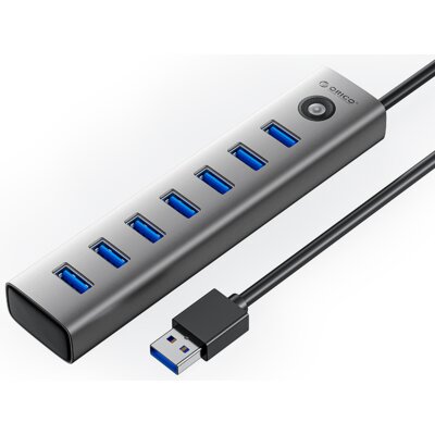 Hub ORICO CL7U-U3-10-GY-BP-HU USB 3.2 Gen. 1, Aktywny / Pasywny