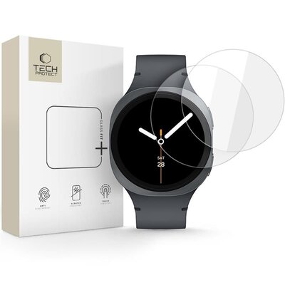 Szkło hartowane TECH-PROTECT Glass Fit+ do Samsung Galaxy Watch 8 44 mm (2 szt.)