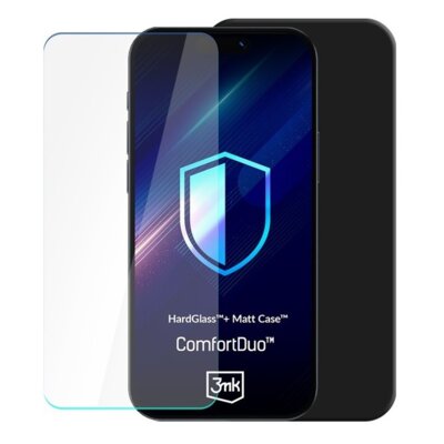 Etui 3MK ComfortDuo Matt Black do Samsung Galaxy A17 5G Czarny + szkło hartowane