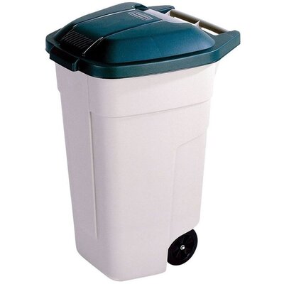 Kosz na śmieci CURVER 110L Beżowo-zielony