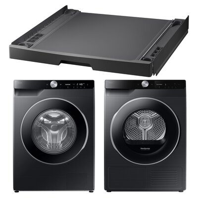 Pralka SAMSUNG WW90DG6U85LBU4 AI 9kg 1400 obr Autodozowanie + Suszarka SAMSUNG AI DV9XDG6845LBU4 z pompą ciepła + Łącznik SAMSUNG SKK-UUB