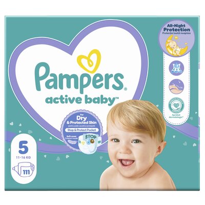 Pieluchy jednorazowe PAMPERS Active Baby 5 11-16 kg (111 sztuk)
