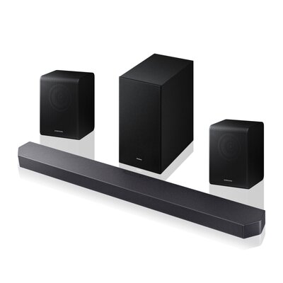 Soundbar SAMSUNG HW-Q600F Czarny + Kolumny głośnikowe SAMSUNG SWA-9250S Czarny (2 szt.)