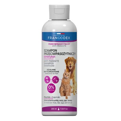 Szampon przeciwpasożytniczy FRANCODEX z dimetykonem 200 ml