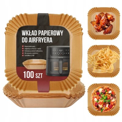 Foremki do pieczenia LOVIO do Air Fryera 20 x 20 cm (100 szt.)