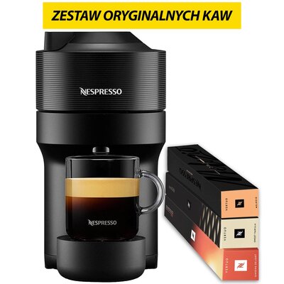 Ekspres DELONGHI Nespresso Vertuo Pop ENV90.B + zestaw kaw
