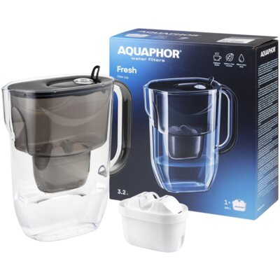 Dzbanek filtrujący AQUAPHOR Fresh Czarny + Wkład Maxfor+