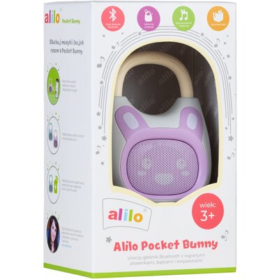 Zabawka głośnik mobilny ALILO Pocket Bunny K1 Fioletowo-waniliowy