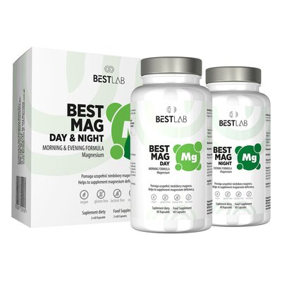 Magnez BESTLAB BestMag Day & Night (2 x 60 kapsułek)