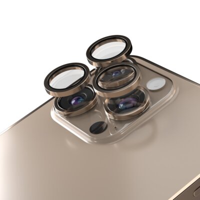Szkło na aparat ETTERI Camera Lens Protector do Apple iPhone 16 Pro/16 Pro Max Złoty