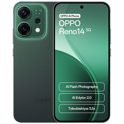 Smartfon OPPO Reno 14 5G 12/256GB 6.59" 120Hz Zielony