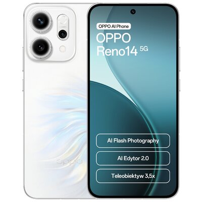 Smartfon OPPO Reno 14 5G 12/256GB 6.59" 120Hz Biały
