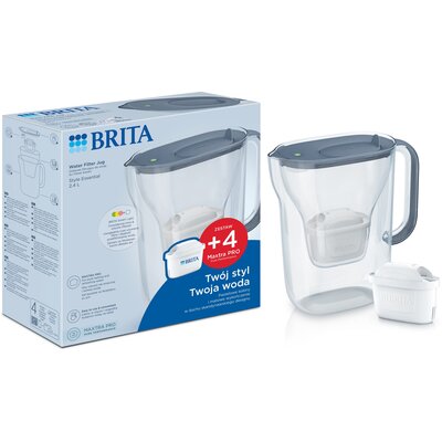 Dzbanek filtrujący BRITA Style Essential Grafitowy + 4 x Wkład Maxtra Pro Pure Performance