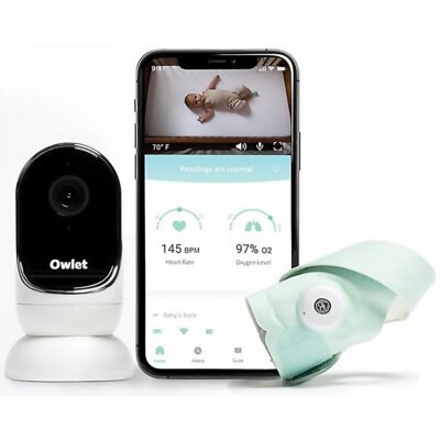 Niania elektroniczna OWLET Cam & Smart Sock 3 Miętowy