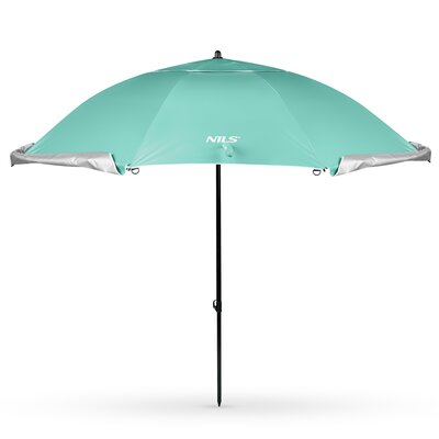Parasol plażowy NILS CAMP NC17114 2w1 XXL 240 cm Zielony