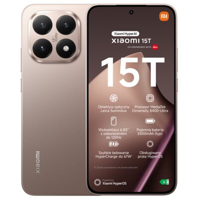 Smartfon XIAOMI 15T 5G 12/512GB 6.83" 120Hz Złoty