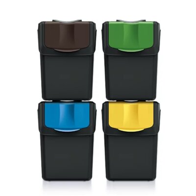 Kosz na śmieci KEDEN Sortibox ISWB20S4 4 x 20L Czarny