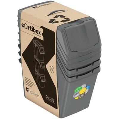 Kosz na śmieci KEDEN Sortibox ISWB25S3-405U 3x25L