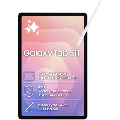 Tablet SAMSUNG Galaxy Tab S11 11" 12/256 GB 5G Wi-Fi Srebrny + Rysik S Pen