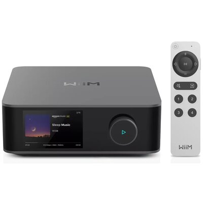 Wzmacniacz zintegrowany/Streamer/Odtwarzacz sieciowy WIIM ULTRA AMP Ciemnoszary, Wi-Fi 6E, Hi-Res Audio, HDMI ARC, Dolby Digital