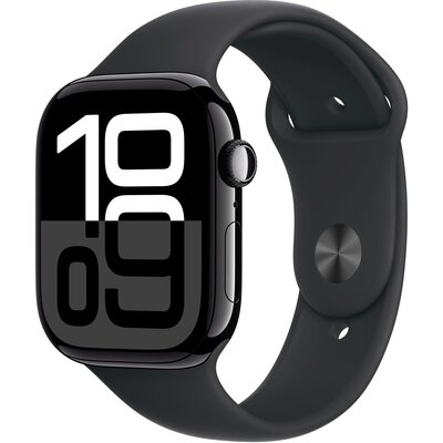 Apple Watch 10 GPS 42mm koperta z aluminium (onyks) + pasek sportowy rozmiar S/M (czarny)