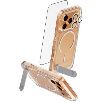 Etui PANZERGLASS Care Feature Kick 3w1 do Apple iPhone 17 Pro Przezroczysty + szkło hartowane + osłona obiektywu