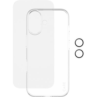 Etui PANZERGLASS Care Fashionable Combo 3w1 do Apple iPhone 17 Przezroczysty + Szkło hartowane + Szkło na obiektyw