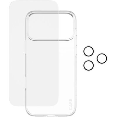 Etui PANZERGLASS Care Fashionable Combo 3w1 do Apple iPhone 17 Pro Max Przezroczysty + Szkło hartowane + Szkło na obiektyw