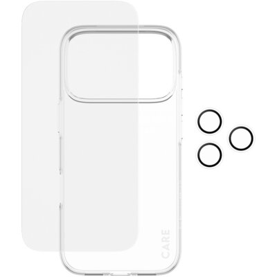 Etui PANZERGLASS Care Fashionable Combo 3w1 do Apple iPhone 17 Pro Przezroczysty + Szkło hartowane + Szkło na obiektyw
