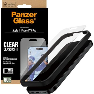 Szkło hartowane PANZERGLASS Classic Fit Easyaligner do Apple iPhone 17/16 Pro