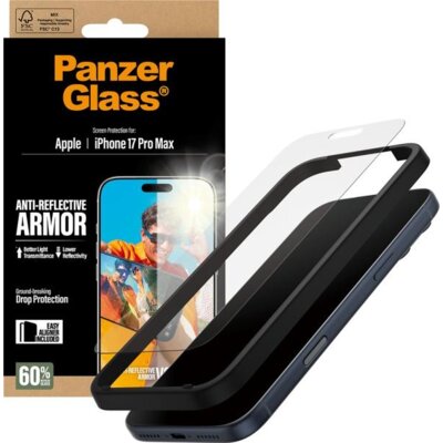 Szkło hartowane PANZERGLASS Anti-reflective Armor Easyaligner do Apple iPhone 17 Pro Max