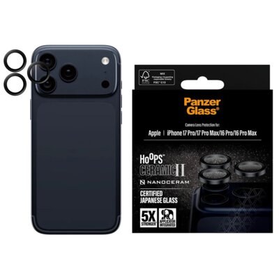 Nakładka na obiektyw PANZERGLASS Hoops Ceramic II do Apple iPhone 16 Pro/16 Pro Max/17 Pro/17 Pro Max