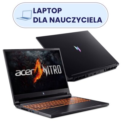 Laptop ACER Nitro V ANV16-41 16" IPS 165Hz R5-8645HS 16GB RAM 512GB SSD GeForce RTX3050 Windows 11 Home