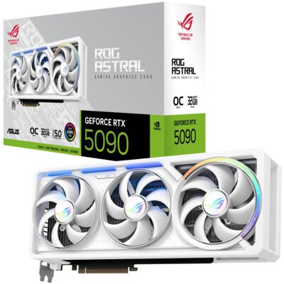 Karta graficzna ASUS GeForce RTX 5090 ROG Astral OC Edition White 32GB DLSS 4.5