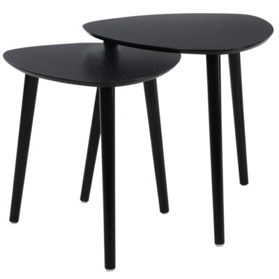 Zestaw stolików kawowych TRENDS4YOU Czarny (2 szt.)