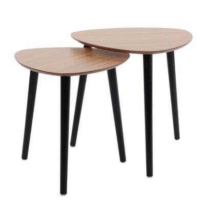 Zestaw stolików kawowych TRENDS4YOU 1423814719 Czarno-brązowy (2 szt.)