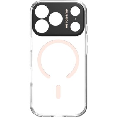 Etui CASE&ME MagColor do Apple iPhone 17 Pro Przezroczysto-brzoskwiniowy