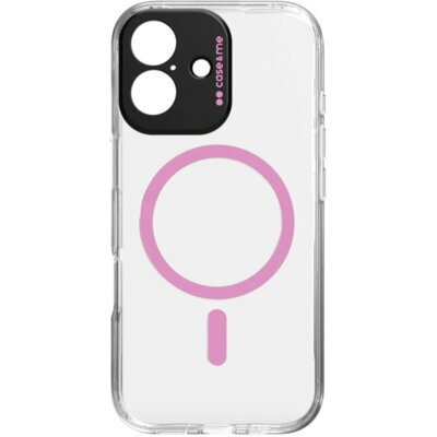 Etui CASE&ME MagColor do Apple iPhone 17 Przezroczysto-różowy