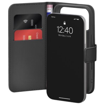 Etui PURO Wallet Stand do Apple iPhone 17 Pro Max Czarny