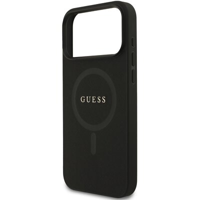 Etui GUESS Saffiano Classic Logo MagSafe do Apple iPhone 17 Pro Max Czarny