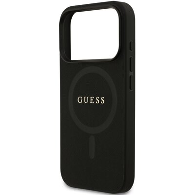 Etui GUESS Saffiano Classic Logo MagSafe do Apple iPhone 17 Pro Czarny