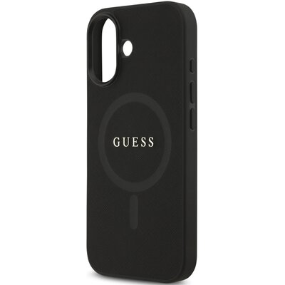 Etui GUESS Saffiano Classic Logo MagSafe do Apple iPhone 17 Czarny