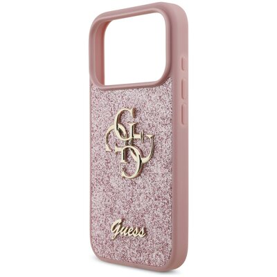 Etui GUESS Fixed Glitter Big 4G do Apple iPhone 17 Pro Różowy