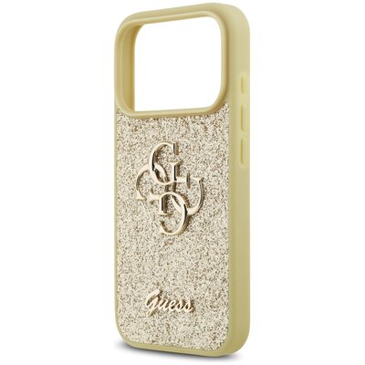 Etui GUESS Fixed Glitter Big 4G do Apple iPhone 17 Pro Max Złoty