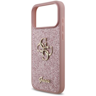 Etui GUESS Fixed Glitter Big 4G do Apple iPhone 17 Pro Max Różowy