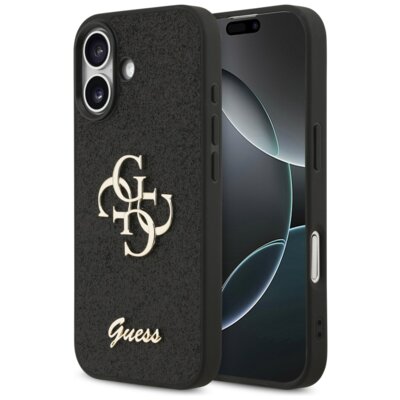 Etui GUESS Fixed Glitter Big 4G do Apple iPhone 17 Czarny