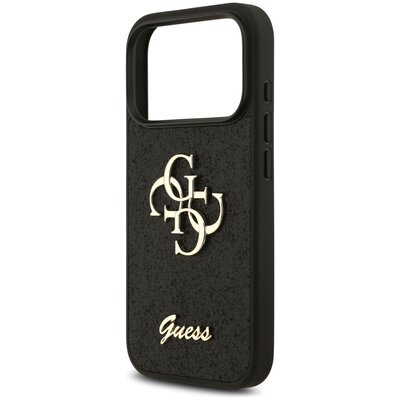 Etui GUESS Fixed Glitter Big 4G do Apple iPhone 17 Pro Czarny