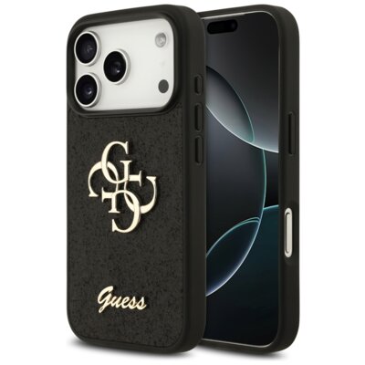 Etui GUESS Fixed Glitter Big 4G do Apple iPhone 17 Pro Czarny