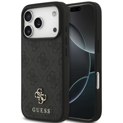 Etui GUESS 4G Small Classic Logo MagSafe do Apple iPhone 17 Pro Czarny