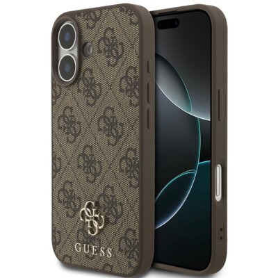 Etui GUESS 4G Small Classic Logo MagSafe do Apple iPhone 17 Brązowy